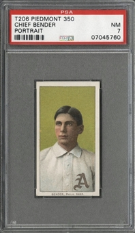 1909-11 T206 White Border Chief Bender, Portrait – PSA NM 7